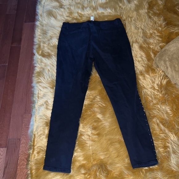 Melanie Lynn black stud detail  stretchy denim jeans Sz 14 - Picture 4 of 10